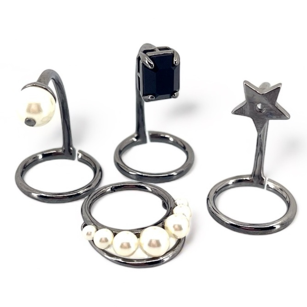 Dior Legacy Knuckle Ring Set - Gunmetal - Like New - Picture 6 of 8